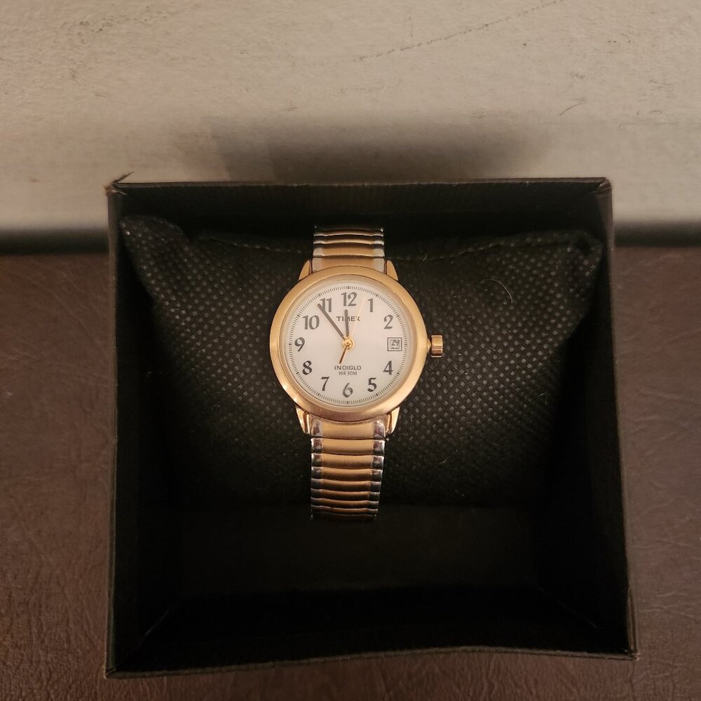 Vintage Timex Ladies Watch - Two Tone Bracelet - New Battery